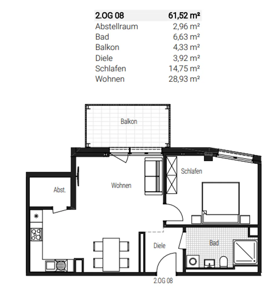 2 Zimmer Wohnung mit 62 m² in Nürnberg – Bild 3