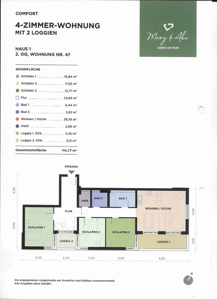 5 Zimmer Wohnung mit 115 m² in Darmstadt – Bild 1