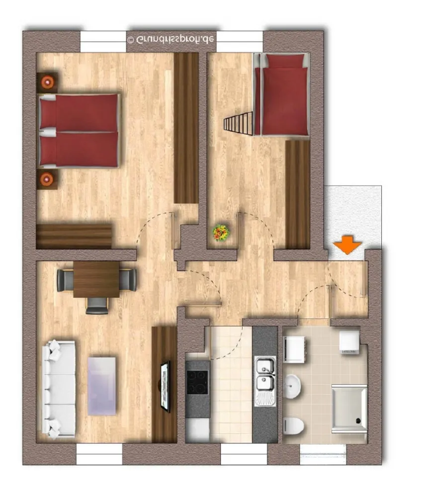 3 Zimmer Wohnung mit 51 m² in Dresden – Bild 2