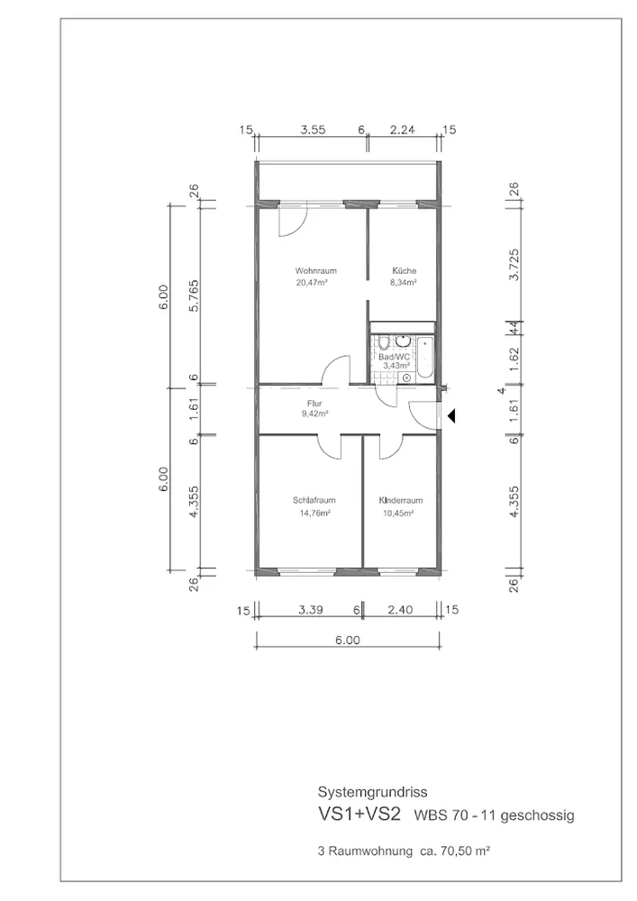 3 Zimmer Wohnung mit 69 m² in Gera – Bild 1