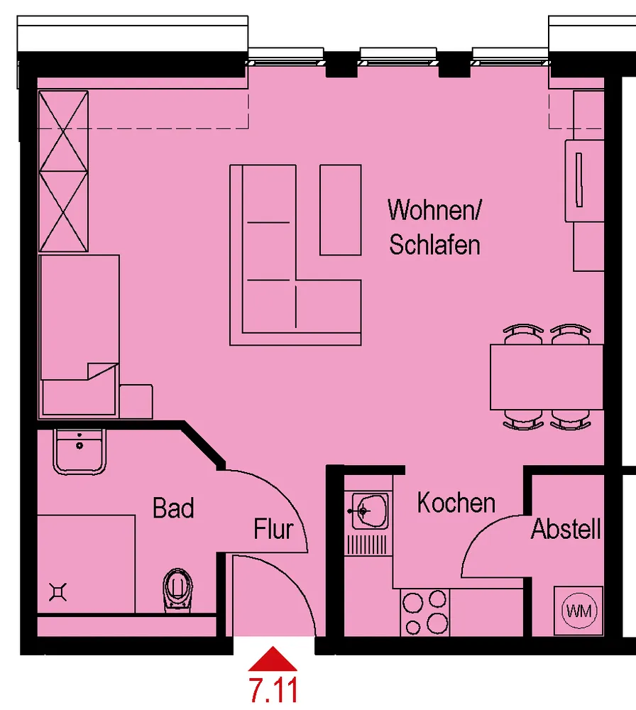 1 room apartment with 43 m² in Radebeul – Photo 1
