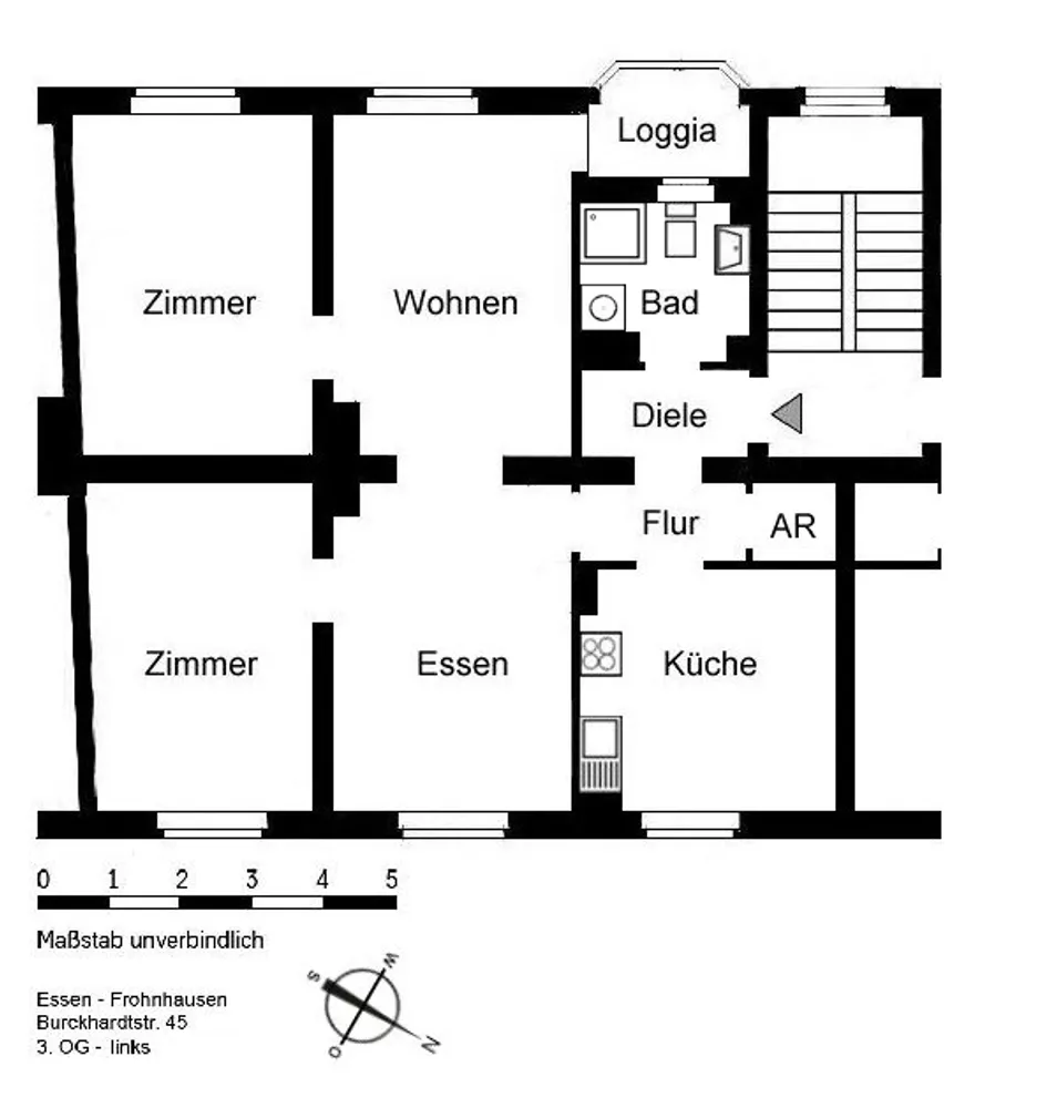 4 Zimmer Wohnung mit 93 m² in Essen – Bild 1