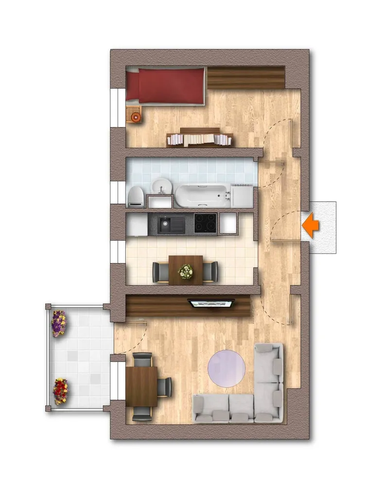 2 room apartment with 43 m² in Chemnitz – Photo 10