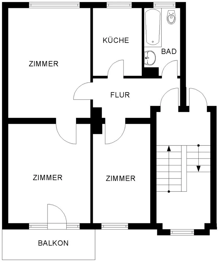 3 Zimmer Wohnung mit 56 m² in Bochum – Bild 3