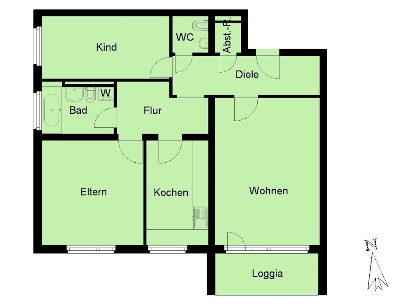 3 Zimmer Wohnung mit 82 m² in Hagen – Bild 2
