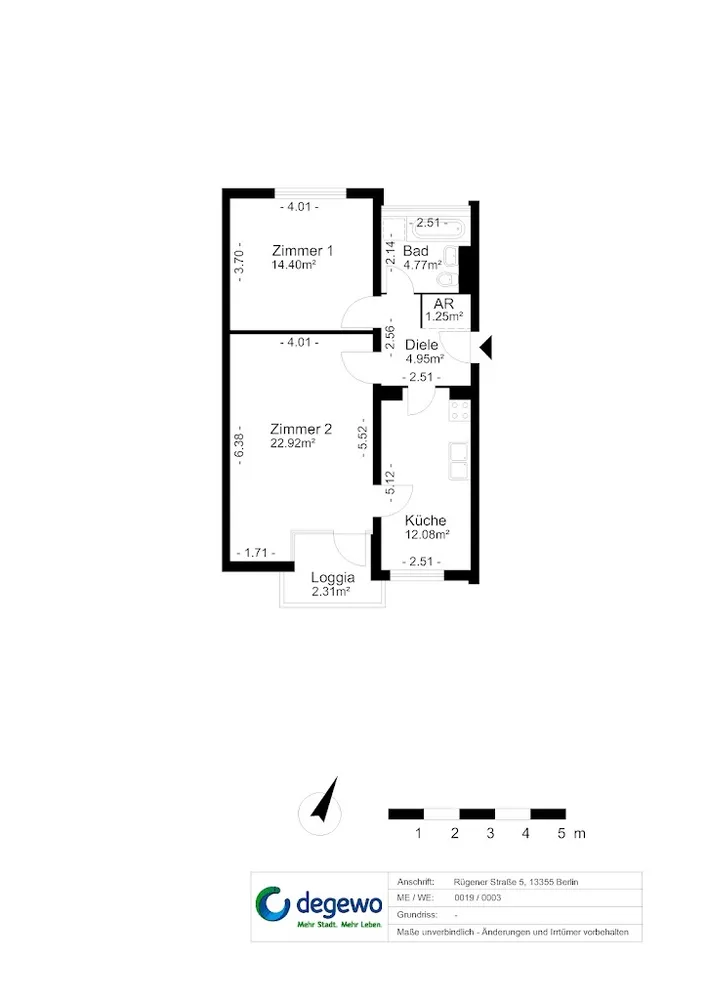 2 room apartment with 63 m² in Berlin – Photo 5