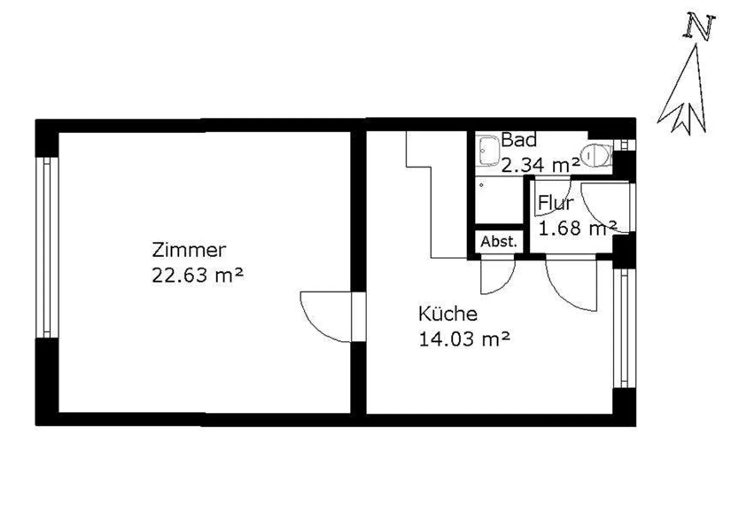 1 Zimmer Wohnung mit 41 m² in Hamburg – Bild 4