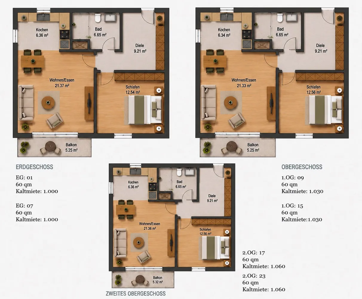 2 Zimmer Wohnung mit 60 m² in Bergisch Gladbach – Bild 2