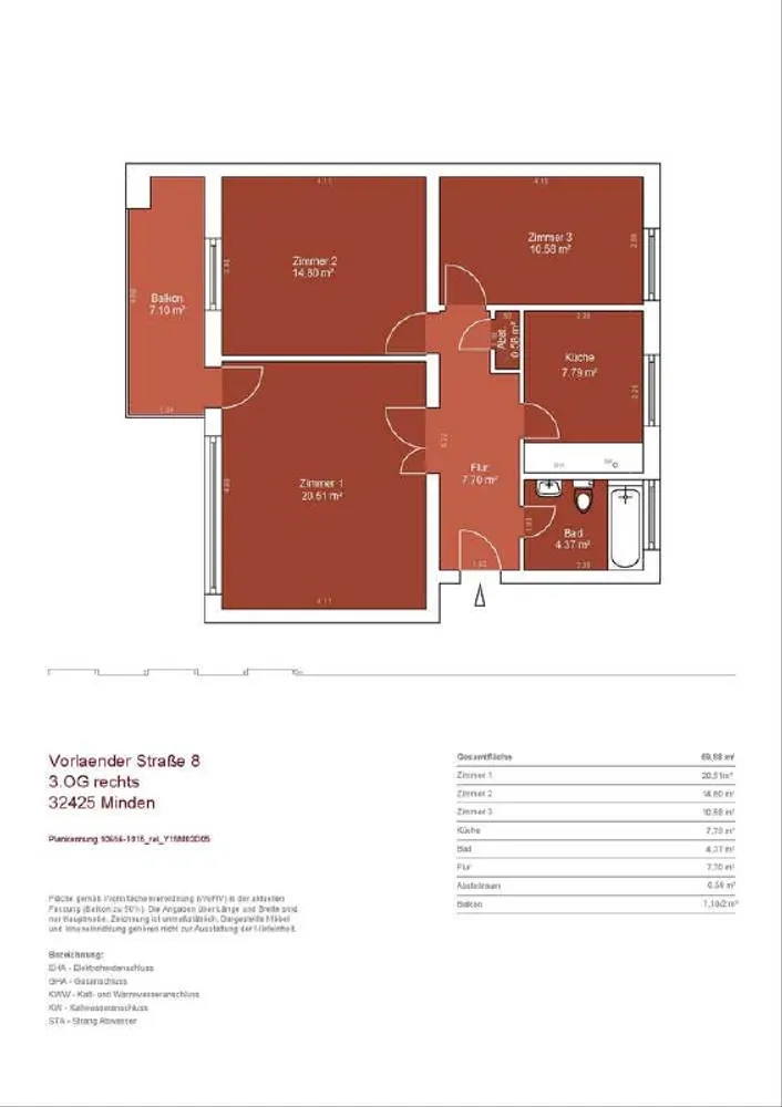 3 Zimmer Wohnung mit 66 m² in Minden – Bild 8