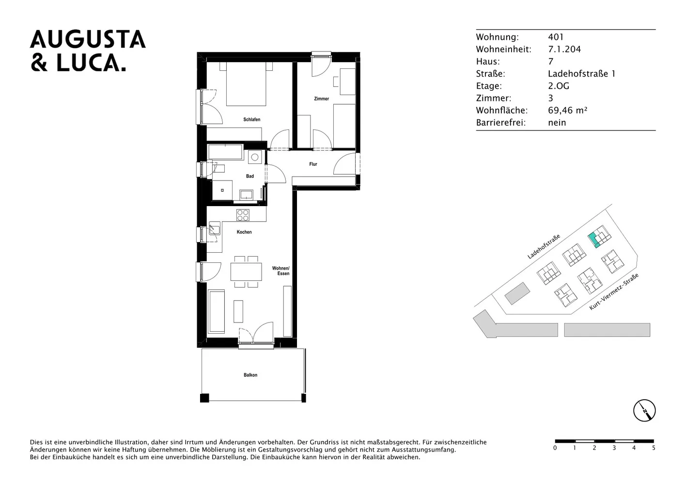 3 Zimmer Wohnung mit 69 m² in Augsburg – Bild 8
