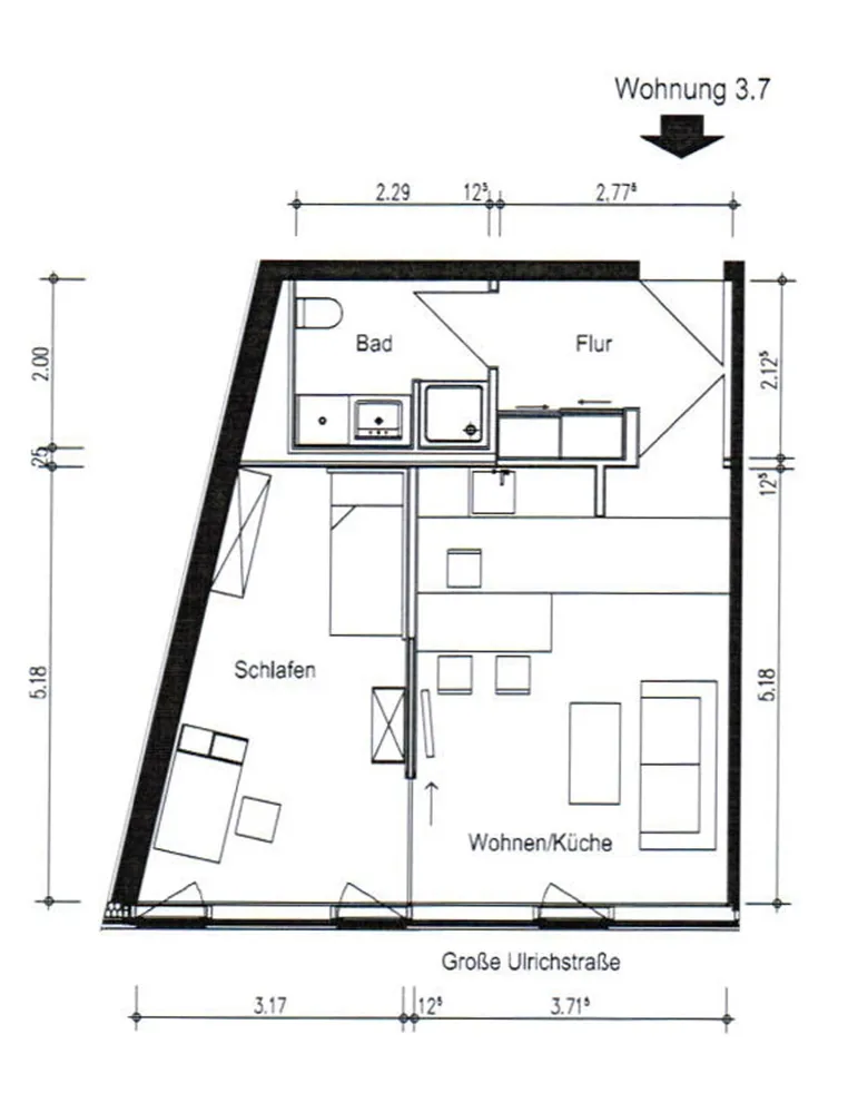 2 Zimmer Wohnung mit 43 m² in Halle (Saale) – Bild 5