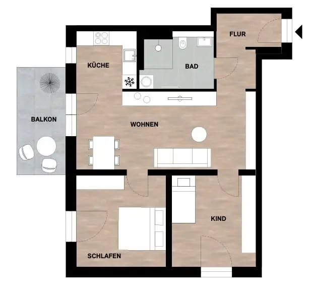 3 Zimmer Wohnung mit 78 m² in Traunstein – Bild 8
