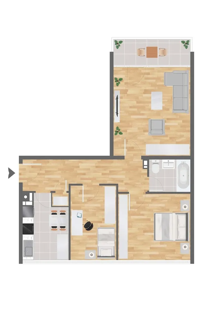 3 room apartment with 69 m² in Munich – Photo 3