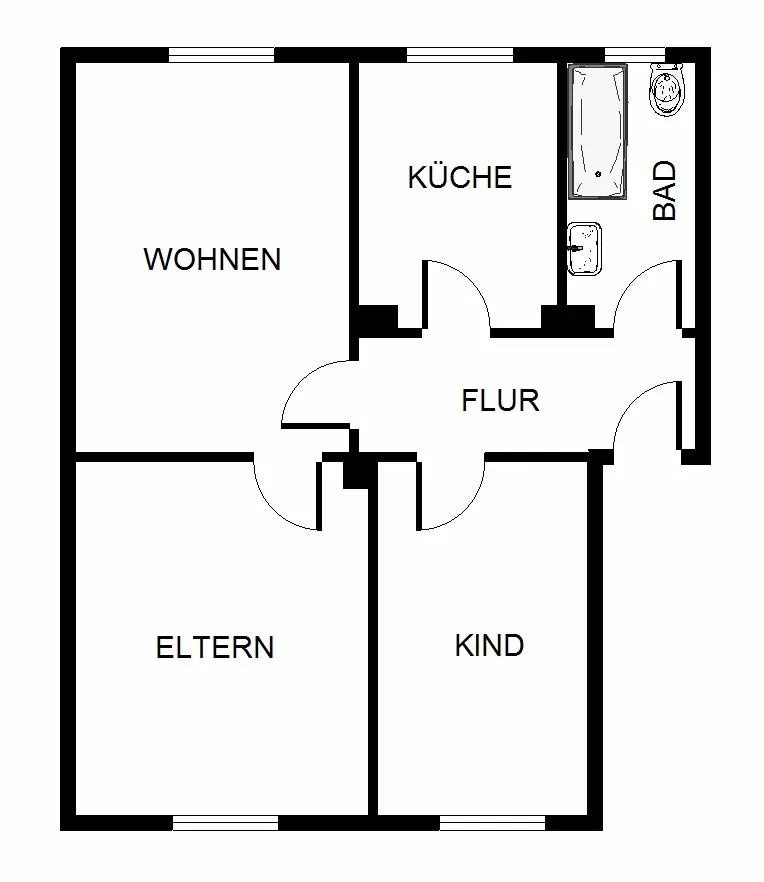 3 Zimmer Wohnung mit 54 m² in Herne – Bild 3
