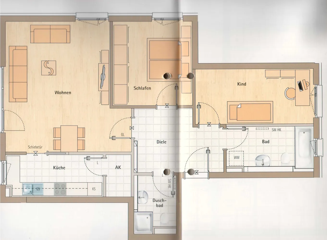 3 room apartment with 81 m² in Munich – Photo 1