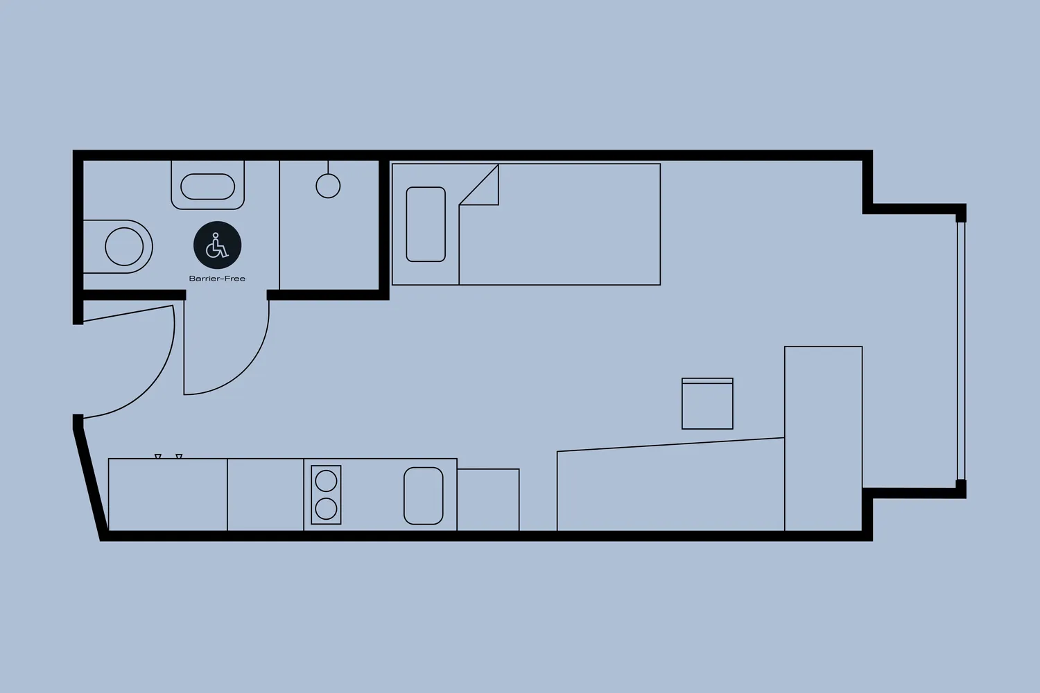 1 Zimmer Wohnung mit 17 m² in Bremen – Bild 1