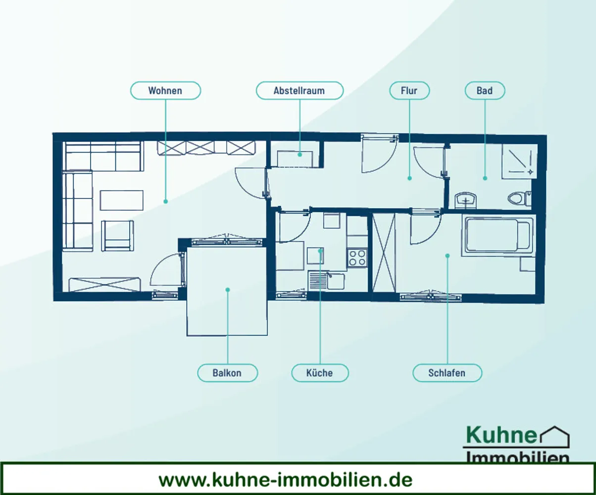 2 Zimmer Wohnung mit 52 m² in Lünen – Bild 10
