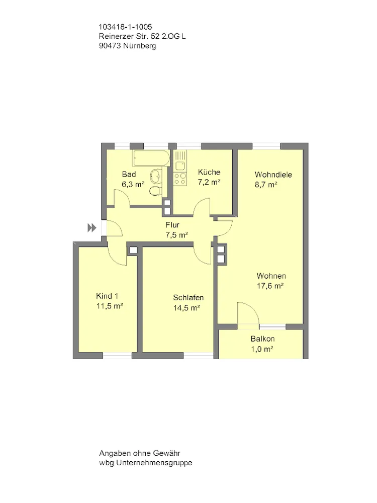 3 Zimmer Wohnung mit 73 m² in Nürnberg – Bild 4