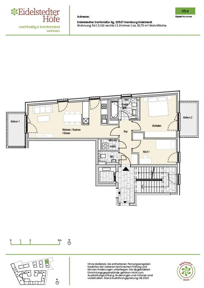 3 room apartment with 82 m² in Hamburg – Photo 4