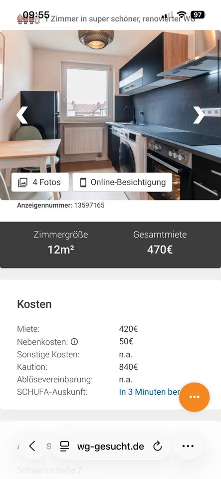 WG-Zimmer mit 20 m² in Nürnberg – Bild 6