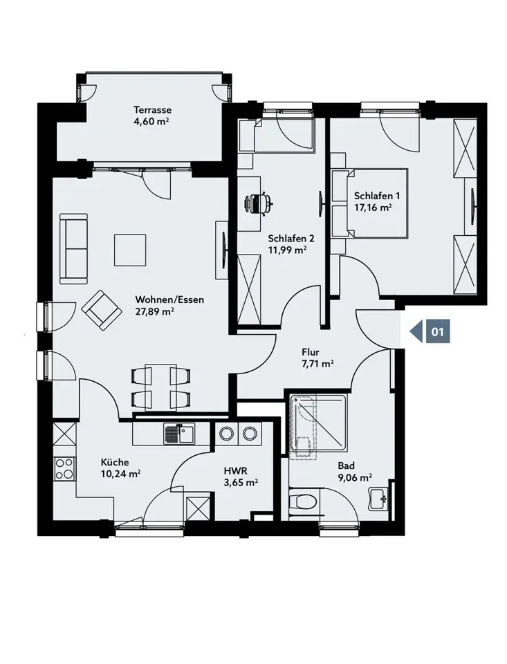 3 Zimmer Wohnung mit 93 m² in Bremen – Bild 5