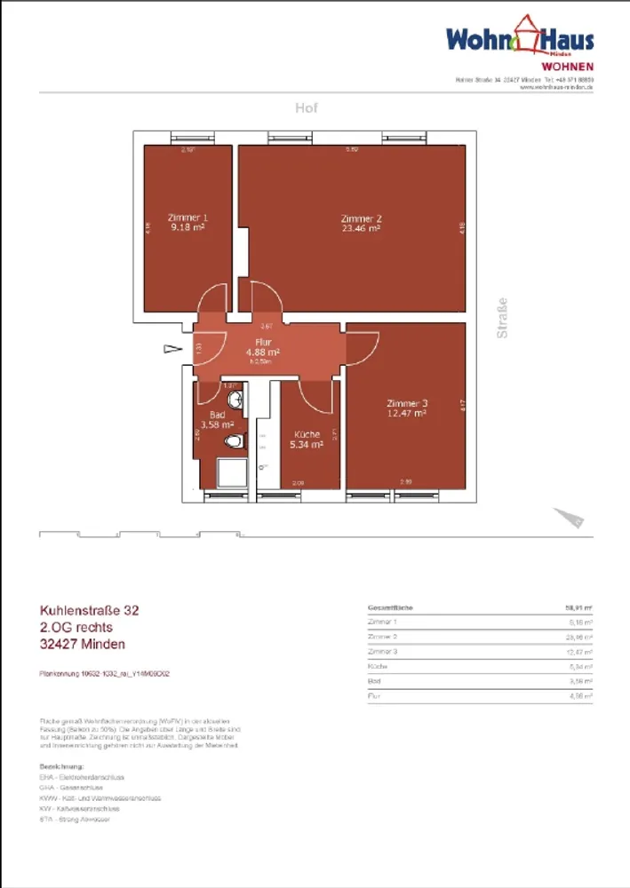 3 Zimmer Wohnung mit 58 m² in Minden – Bild 7