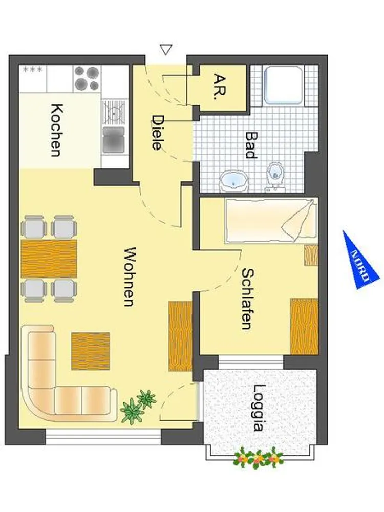 1 Zimmer Wohnung mit 46 m² in Essen – Bild 6