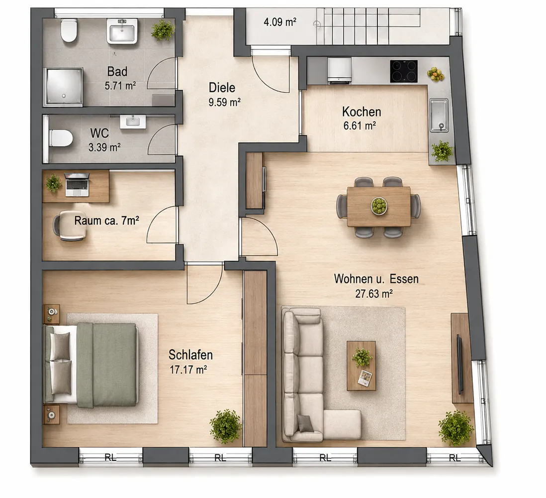 2 Zimmer Wohnung mit 75 m² in Hamburg – Bild 8