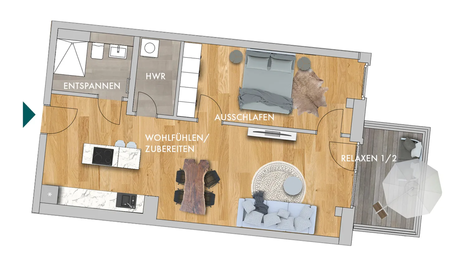 2 room apartment with 62 m² in Chemnitz – Photo 4