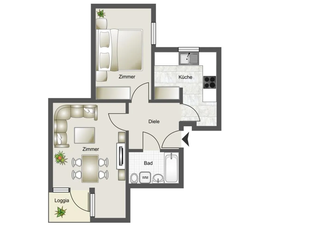 2 Zimmer Wohnung mit 56 m² in Bochum – Bild 3