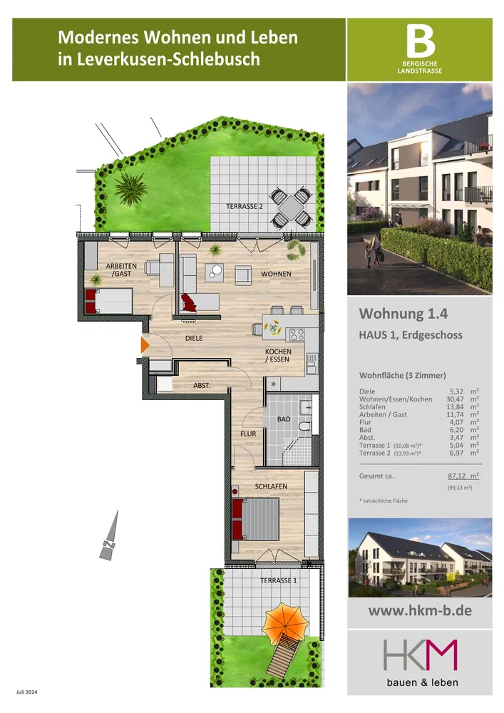 3 room apartment with 87 m² in Leverkusen – Photo 2