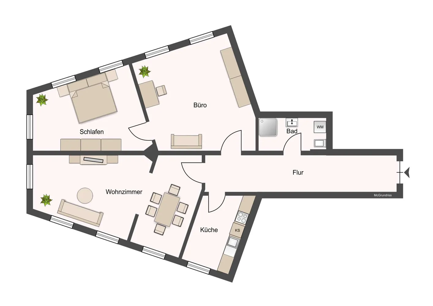3 Zimmer Wohnung mit 80 m² in Dresden – Bild 2