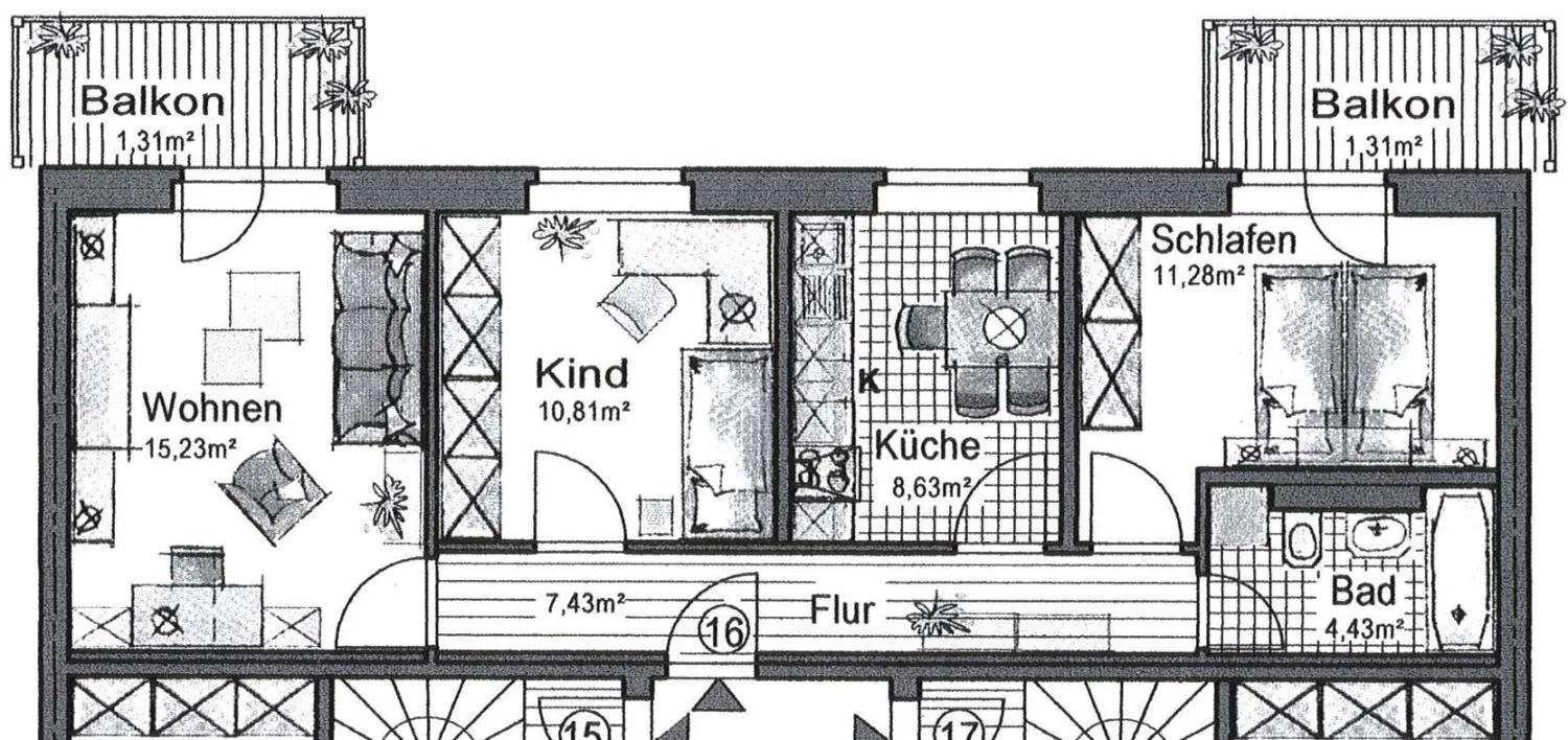 3 Zimmer Wohnung mit 60 m² in Chemnitz – Bild 6