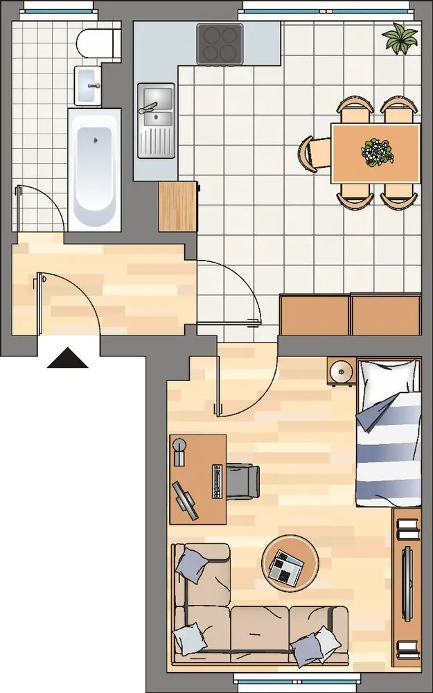 2 Zimmer Wohnung mit 36 m² in Bochum – Bild 1