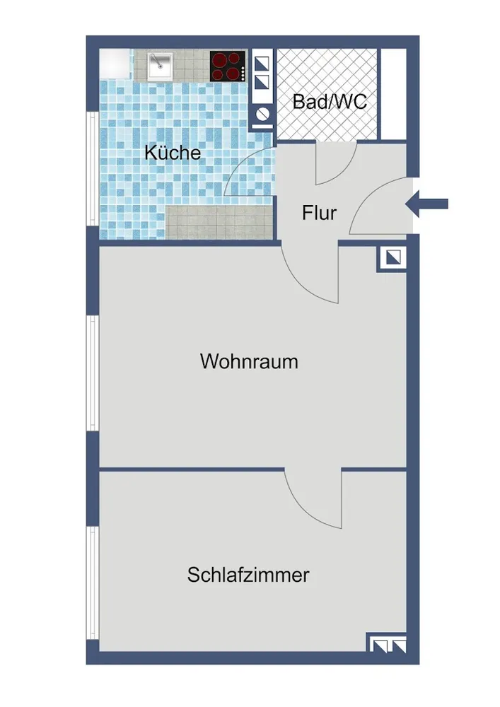 2 Zimmer Wohnung mit 41 m² in Wiesbaden – Bild 3