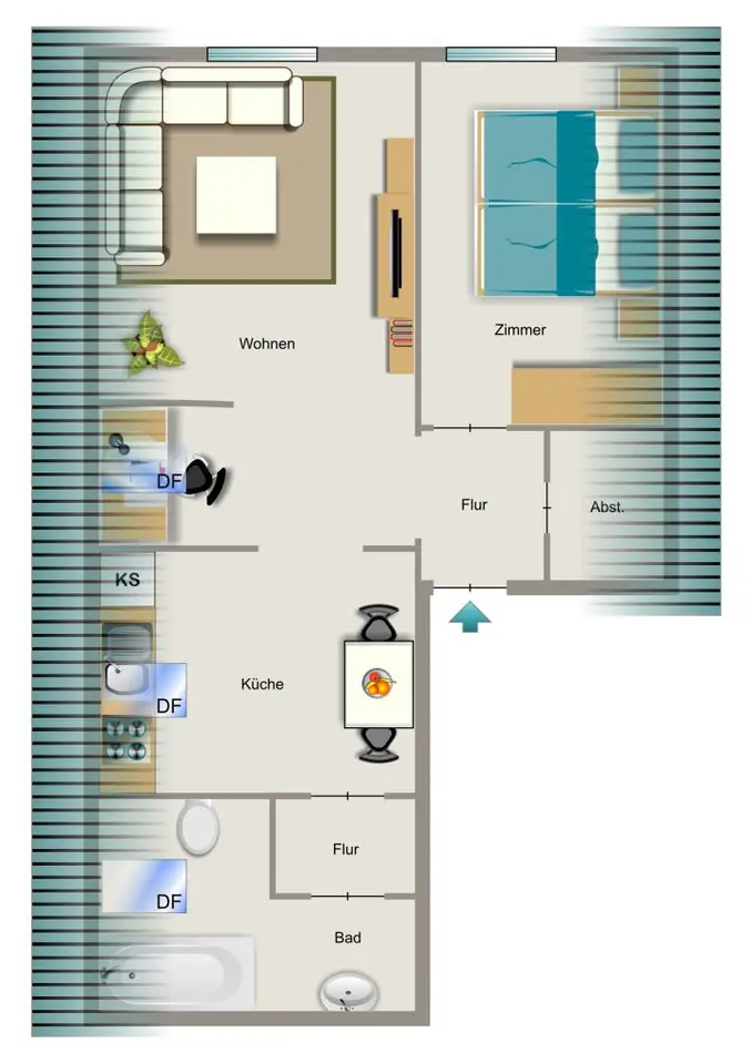 3 Zimmer Wohnung mit 43 m² in Witten – Bild 5
