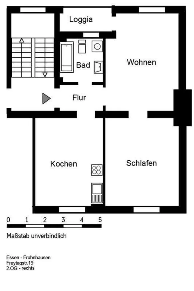 2 Zimmer Wohnung mit 63 m² in Essen – Bild 2