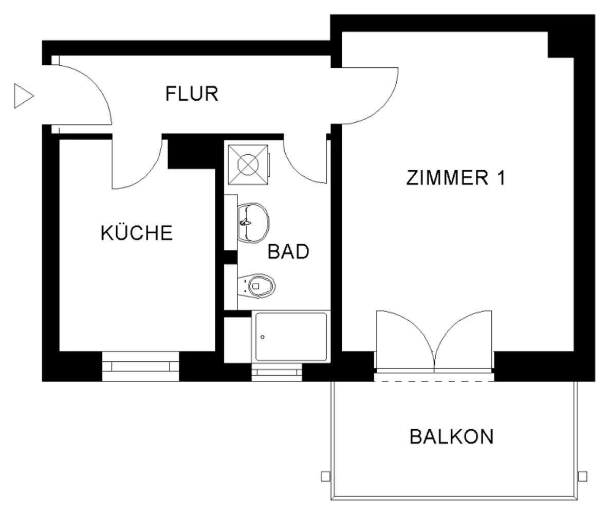 1 Zimmer Wohnung mit 36 m² in Nürnberg – Bild 2