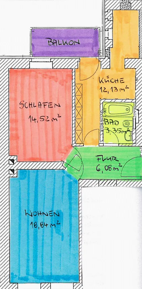 2 room apartment with 58 m² in Limbach-Oberfrohna – Photo 7