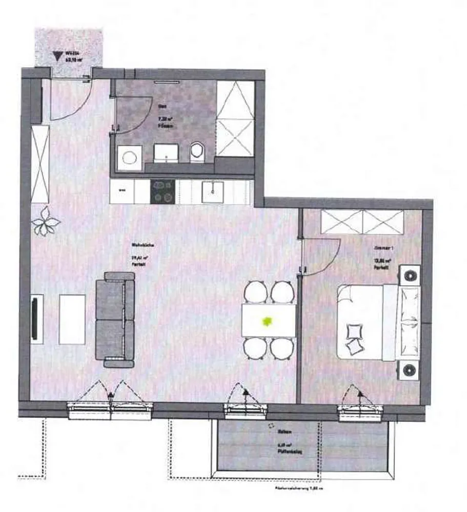 2 Zimmer Wohnung mit 64 m² in Berlin – Bild 1