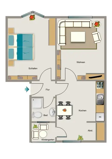 3 Zimmer Wohnung mit 58 m² in Bochum – Bild 5