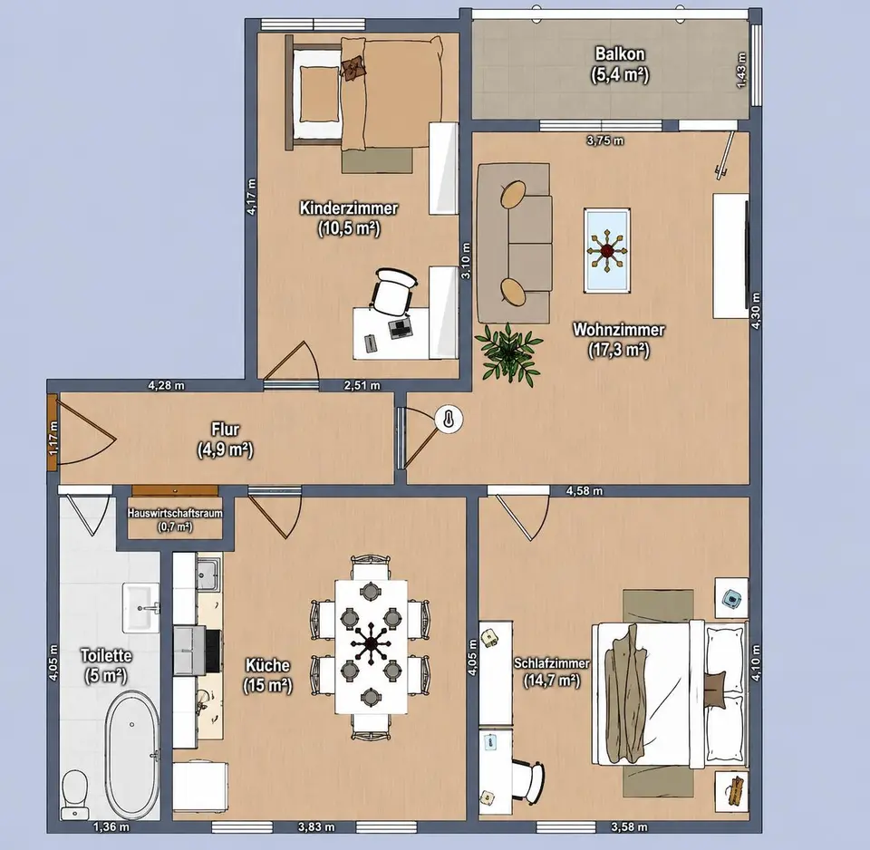 3 Zimmer Wohnung mit 70 m² in Viernheim – Bild 5