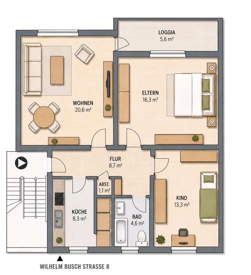 6 Zimmer Wohnung mit 140 m² in Oldenburg – Bild 7