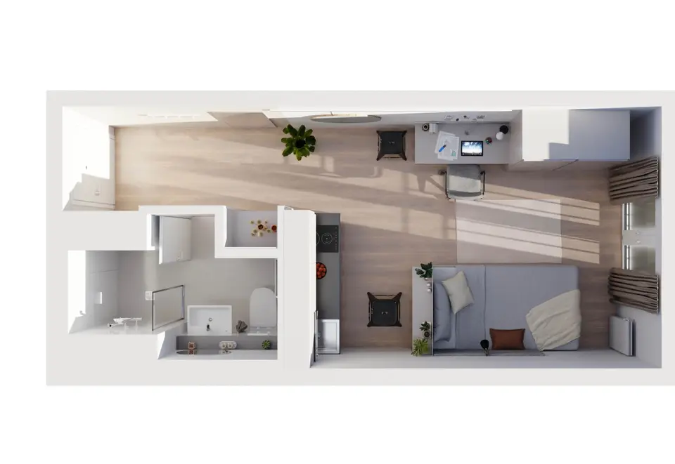 2 Zimmer Wohnung mit 20 m² in Hamburg – Bild 6