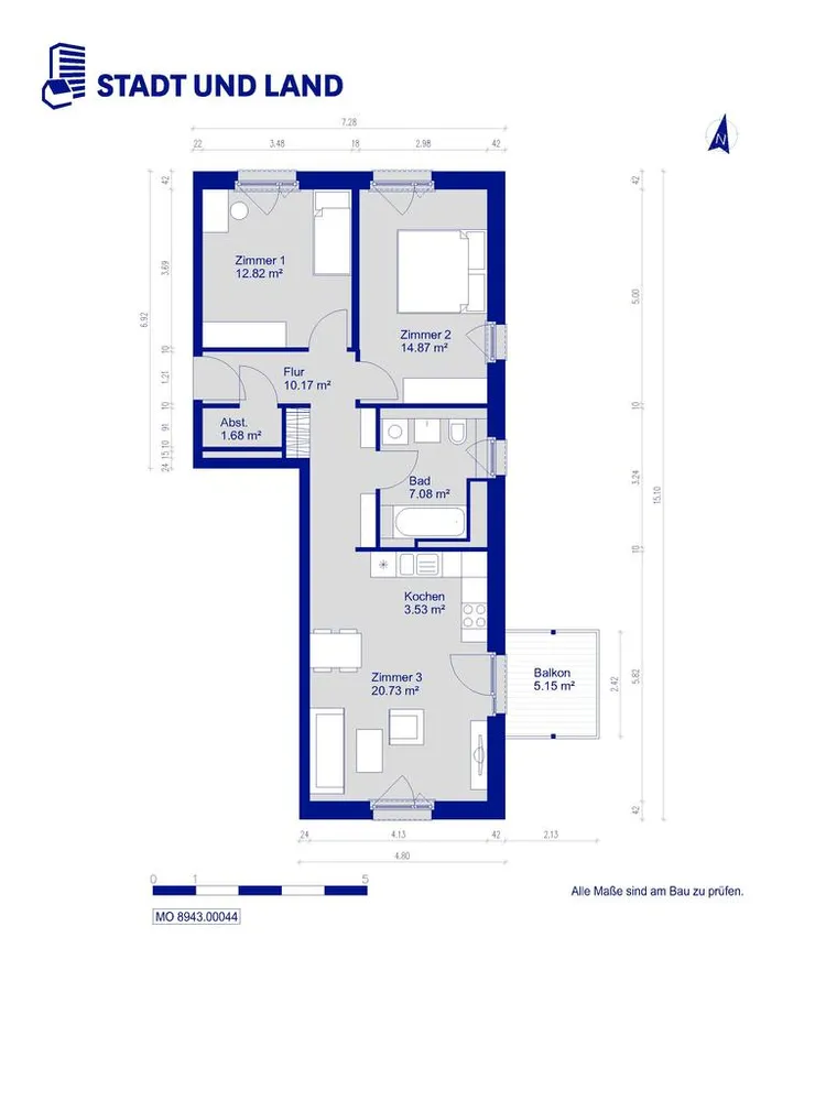 3 room apartment with 73 m² in Berlin – Photo 10