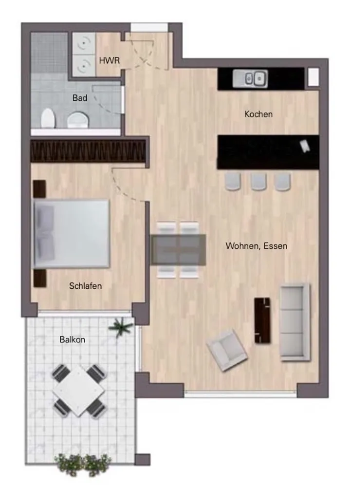 2 Zimmer Wohnung mit 66 m² in Frankfurt am Main – Bild 2