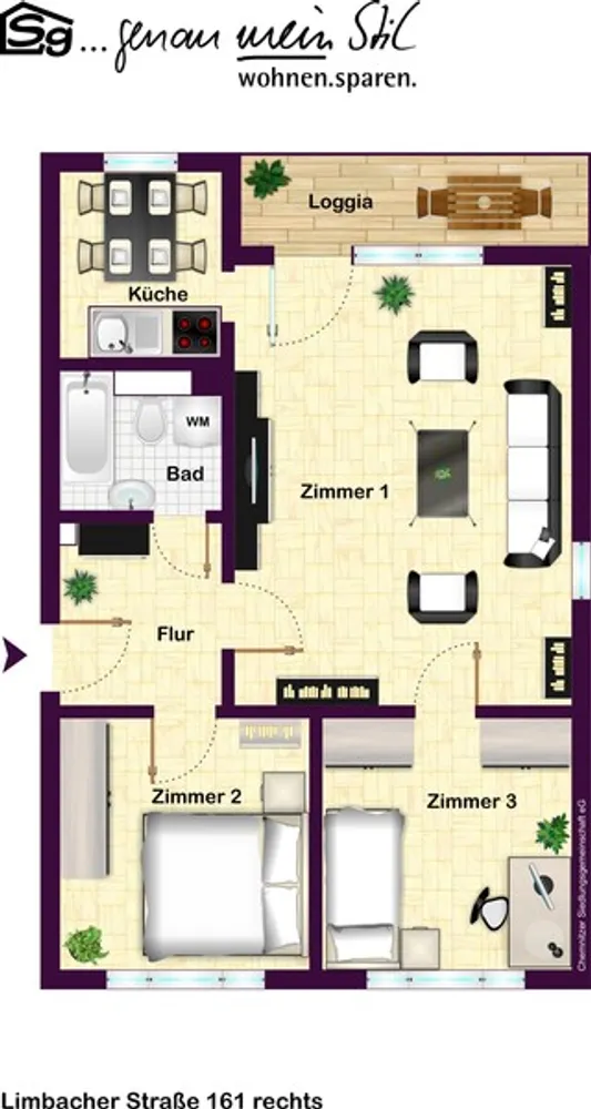 3 Zimmer Wohnung mit 68 m² in Chemnitz – Bild 5
