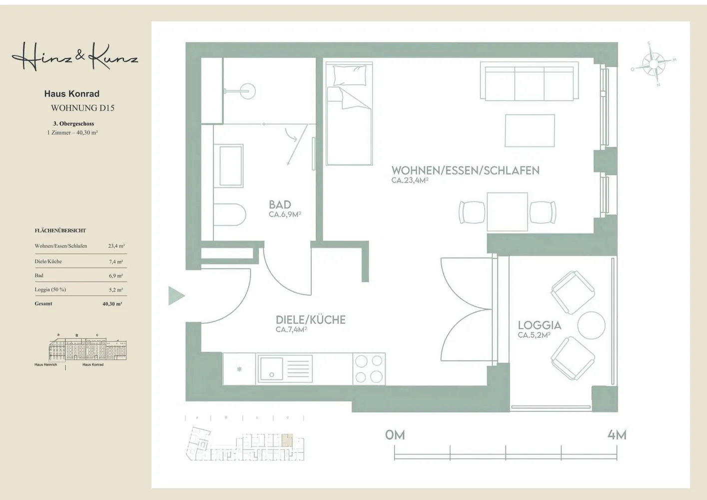 1 Zimmer Wohnung mit 40 m² in Düsseldorf – Bild 4