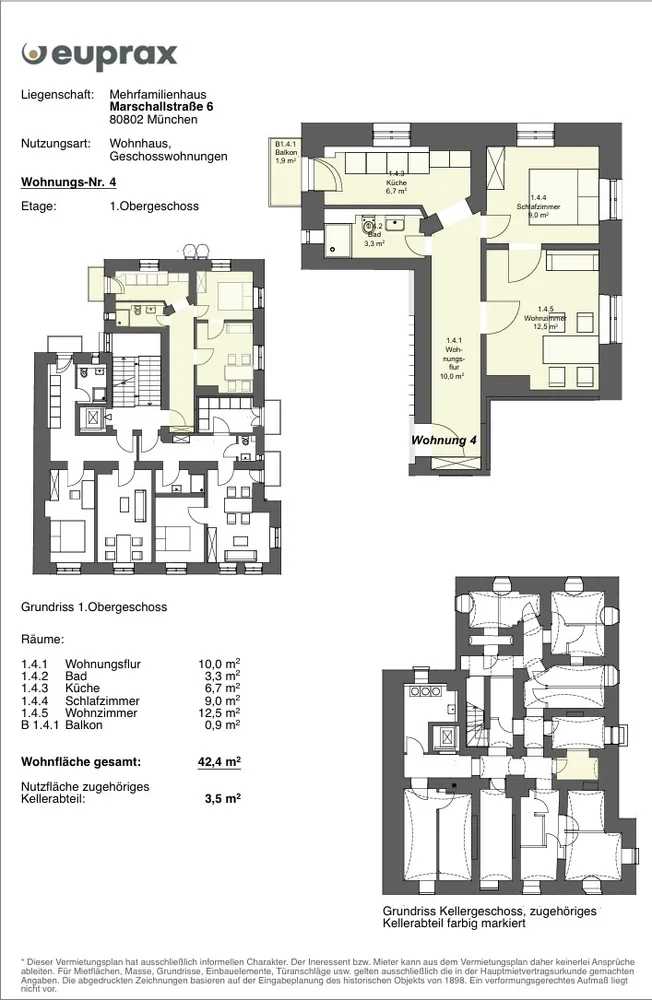 2 Zimmer Wohnung mit 42 m² in München – Bild 3