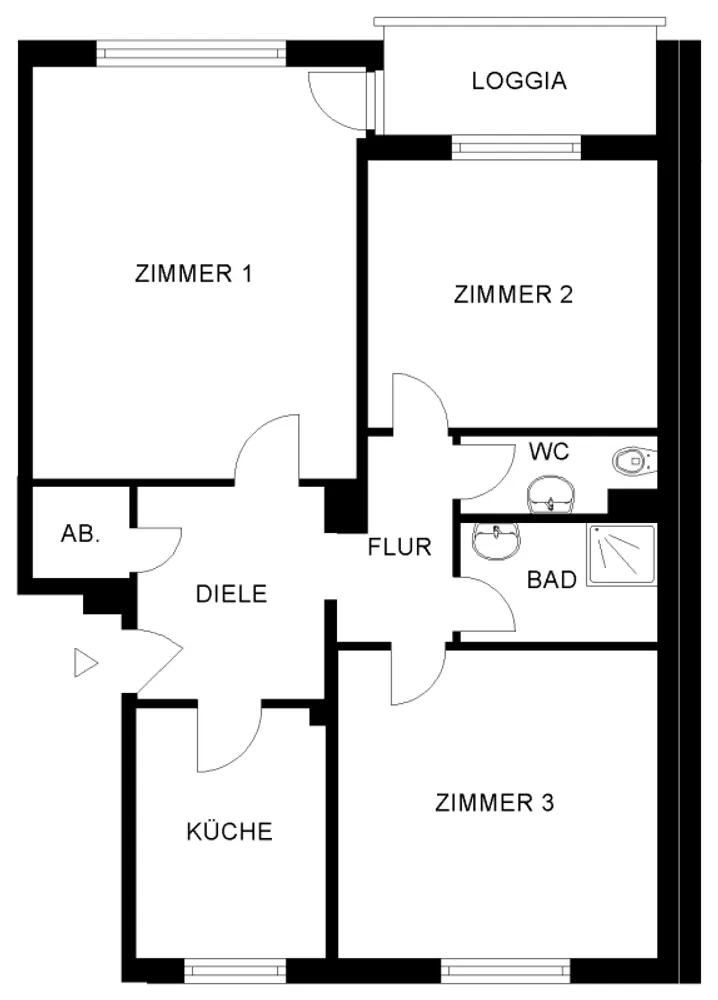 3 Zimmer Wohnung mit 75 m² in Nürnberg – Bild 2